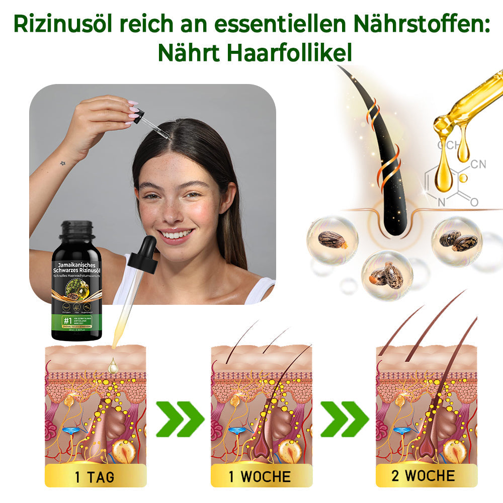 Furzero™ Jamaikanisches Schwarzes Rizinusöl Schnelles Haarwachstumsserum Plus