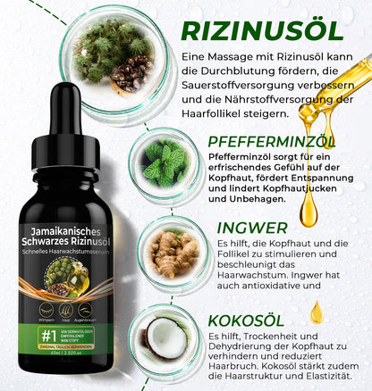 Furzero™ Jamaikanisches Schwarzes Rizinusöl Schnelles Haarwachstumsserum Plus