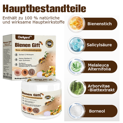 🐝Ourlyard™ Bienen Gift Warzen- und Muttermalbehandlungscreme