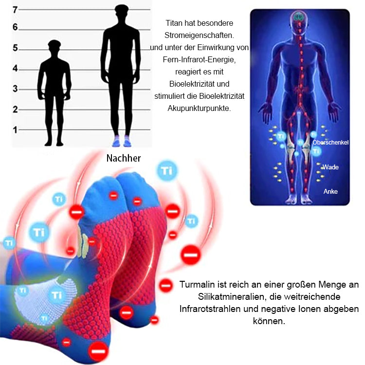 T Sugoola™ Fern-Infrarot Schorl Titanium Ion Heightening Booster Socken