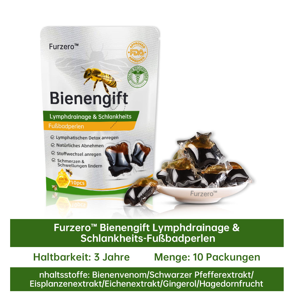 🐝🐝Furzero™ Bienengift Lymphdrainage & Schlankheits-Fußbadperle -  Von NIH-Experten empfohlen