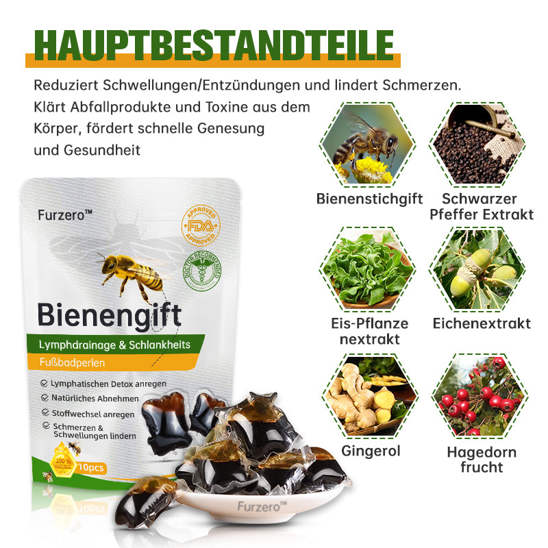 🐝🐝Furzero™ Bienengift Lymphdrainage & Schlankheits-Fußbadperle -  Von NIH-Experten empfohlen