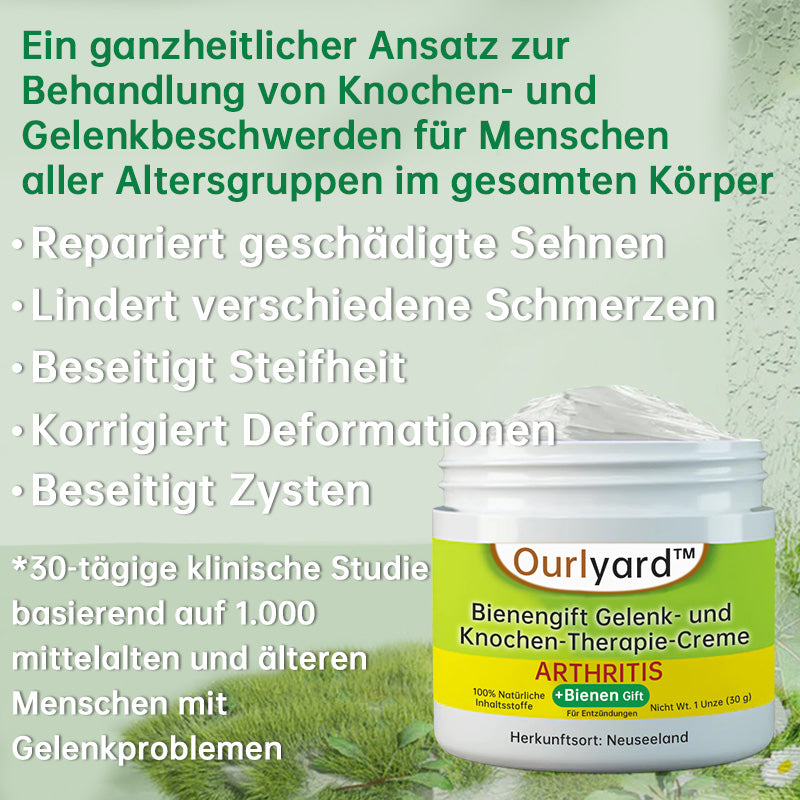 Ourlyard™ Bienengift Gelenk- und Knochen-Therapie-Creme (Vollständige Körpererholung, reine natürliche Formel)