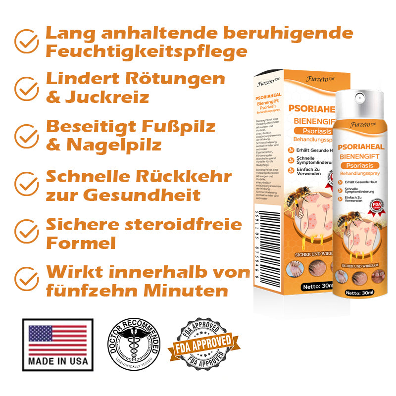 Furzero™ PsoriaHeal Bienengift Psoriasis Behandlungsspray(Geeignet für alle Hauttypen)