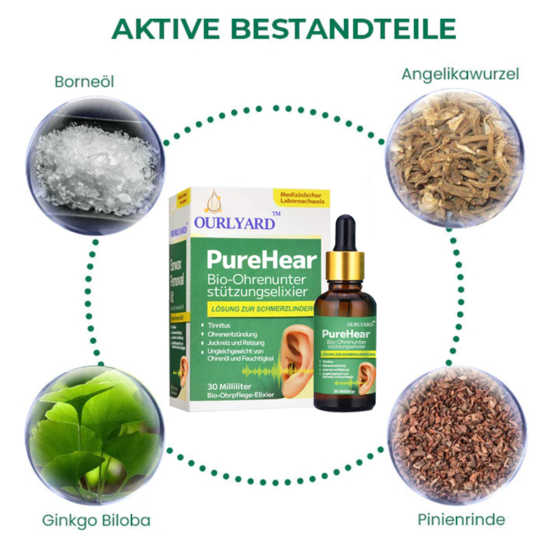 Ourlyard™ PureHear CLEAR Bio-Ohrenunterstützungselixier