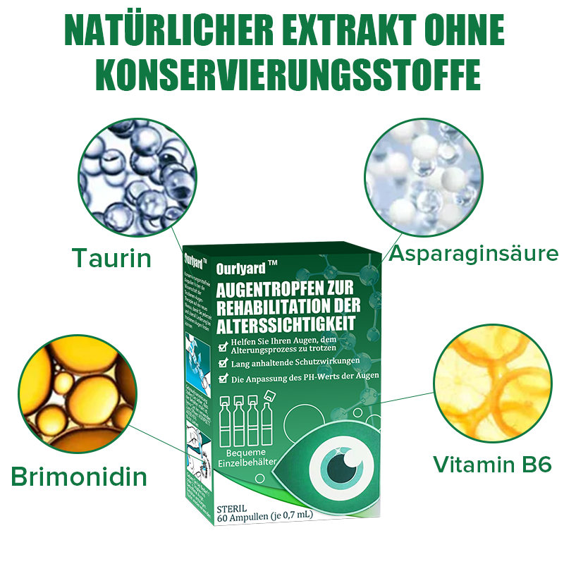 Ourlyard™ Augentropfen zur Rehabilitation der Alterssichtigkeit