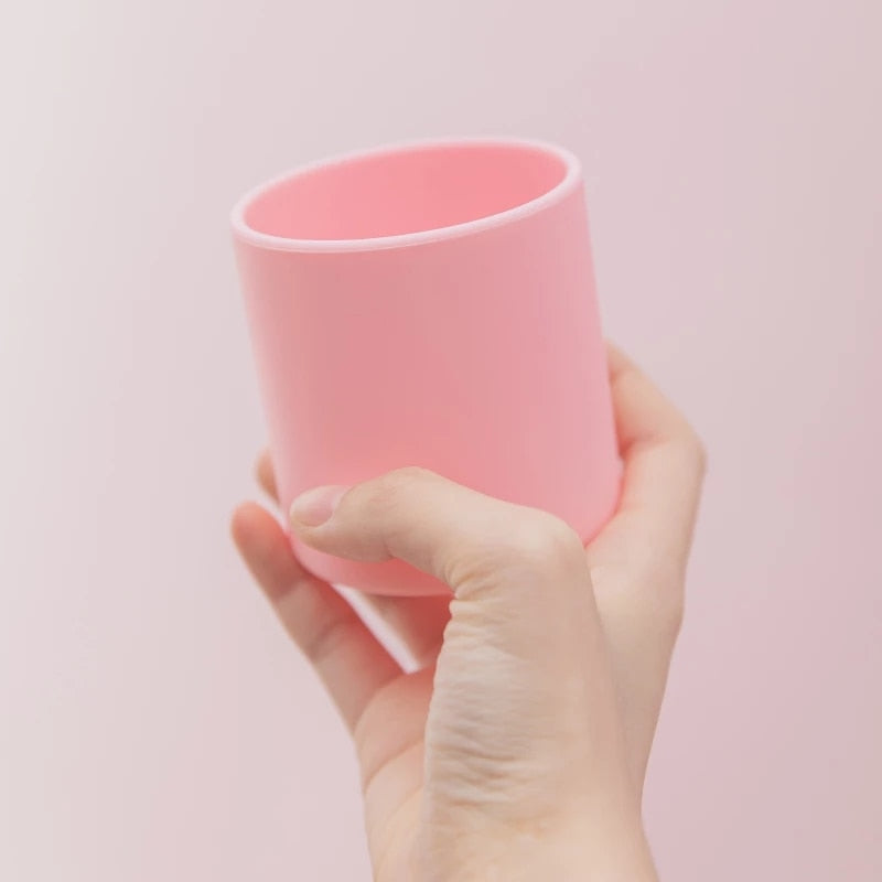 1PC Baby lernen zu trinken Tasse Kinder Fütterung Tasse Säugling Kleinkind Geschirr Trinkbecher BPA frei Lebensmittelqualität hitzebeständiges Silikon