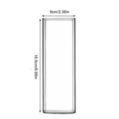 Quadratischer einfacher Glasbecher Transparentes Kaltgetränk Großes Fassungsvermögen Milch Saft Tee Getränk Wasser Mousse Becher Wein Glas Bier Kaffeebecher